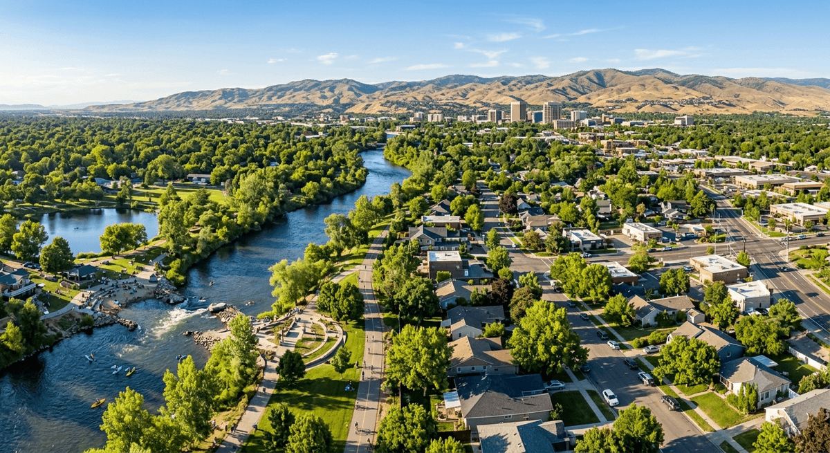 Residential area in Garden City, ID